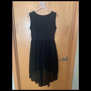 Hi-low black dress